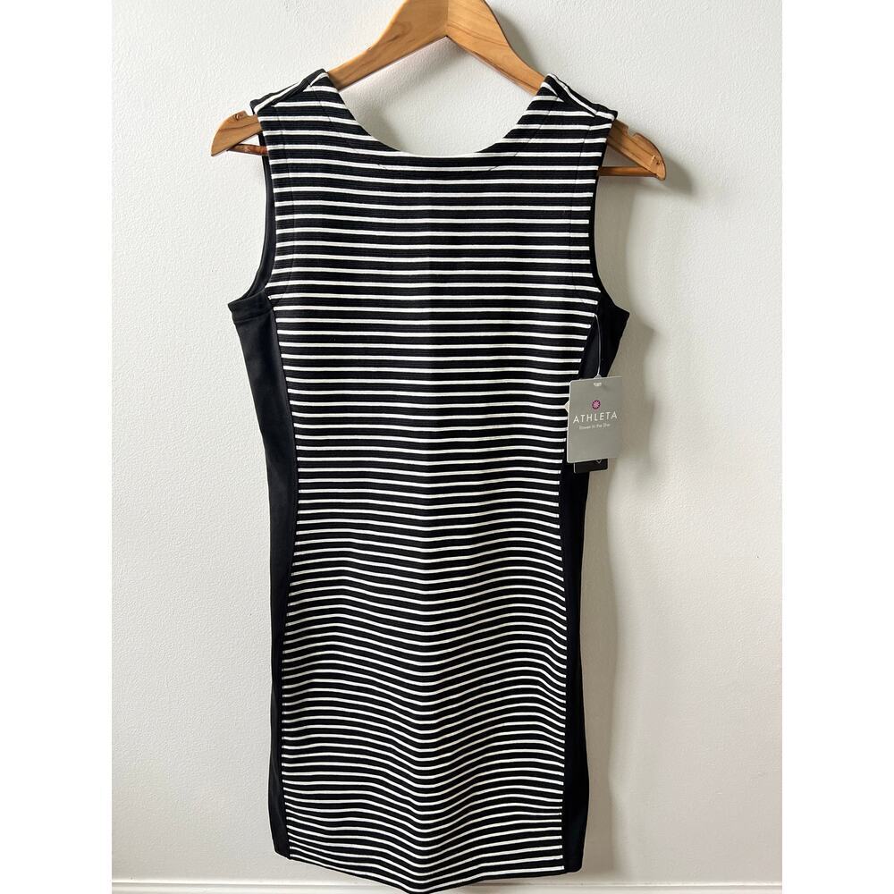 Athleta stripe mala bodycon dress women's size Small Brand new - Picture 2 of 6